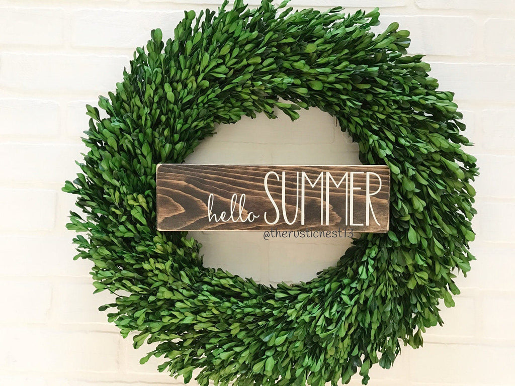 hello SUMMER Wooden Sign | hello summer sign | Summer Sign | Summer Decor (12" x 3.5")