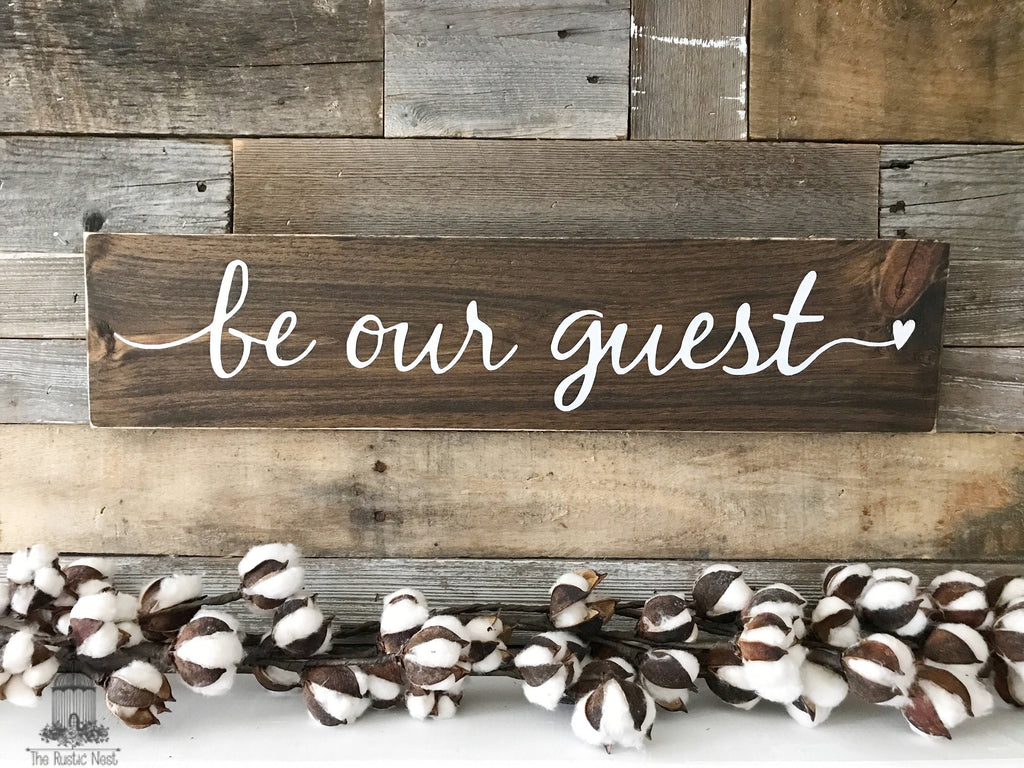 Be our Guest Wood Sign | Guest room Decor | Housewarming Gift