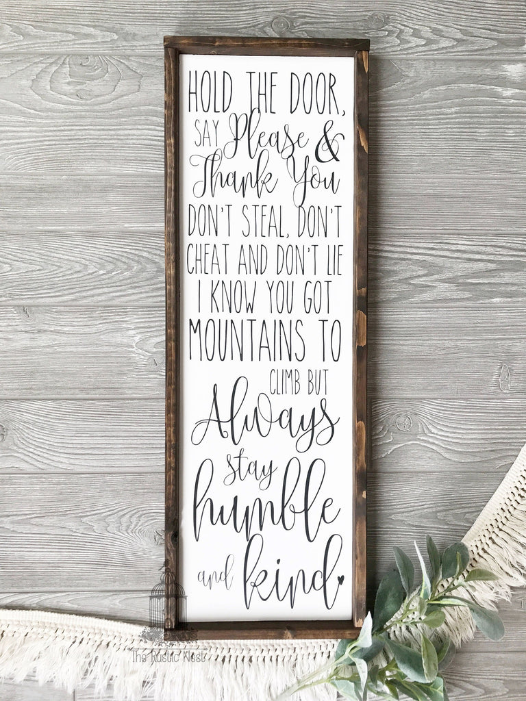 OFFICIALLY LICENSED Always Stay Humble and Kind Wooden sign | Song Lyric Sign | Inspirational Sign | Graduation Gift TRN10