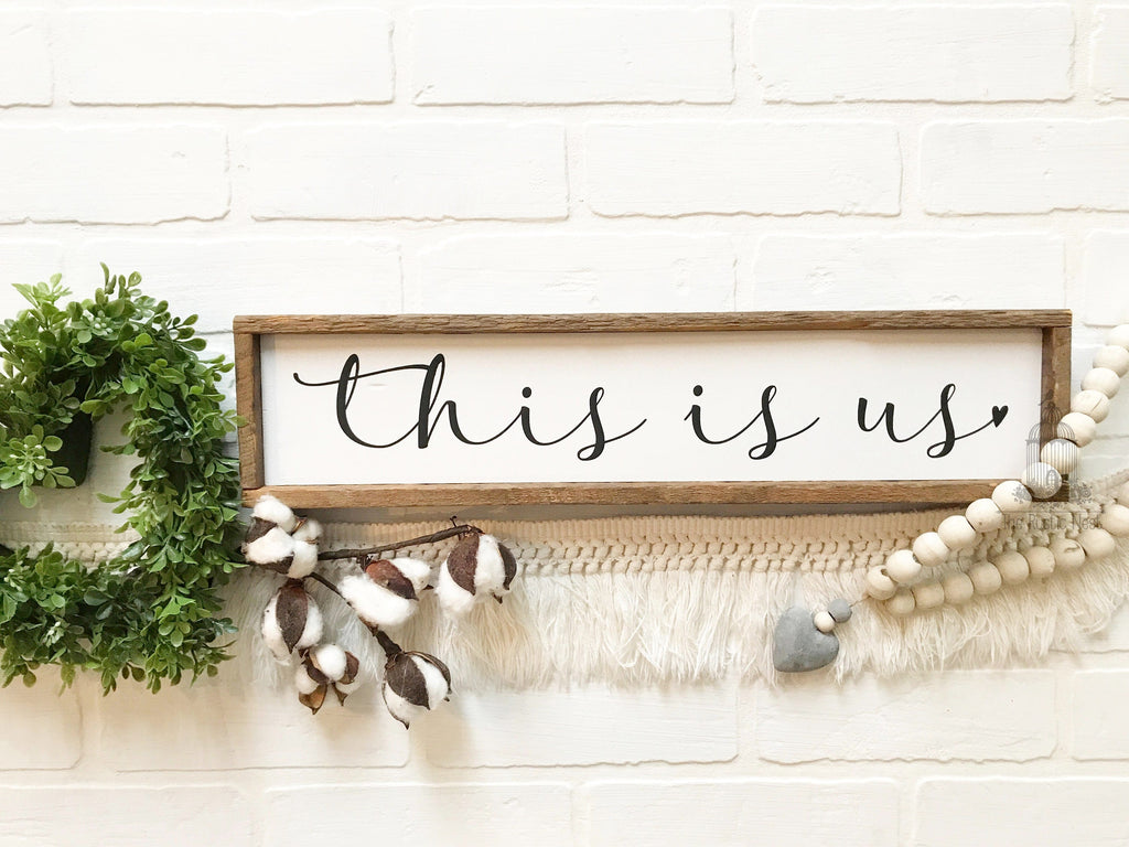 this is us sign | family sign | gallery wall sign | Farmhouse Decor (19" x 4.5")