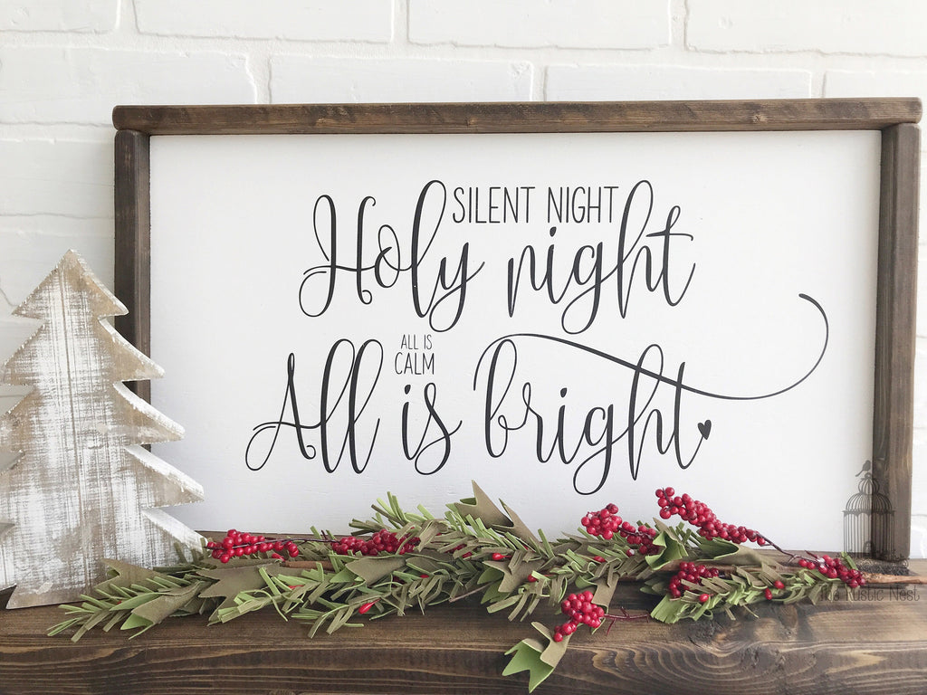 Silent Night, Holy Night, All is Calm, All is Bright (21.5" x 12.75")