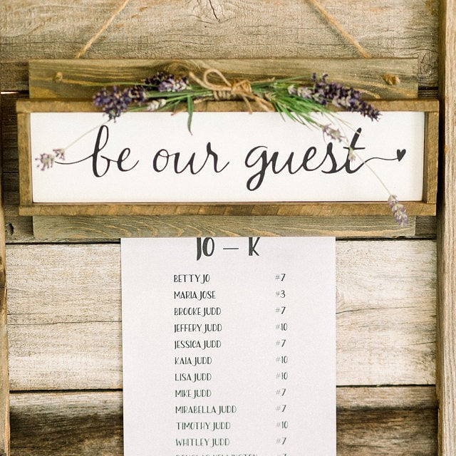 Framed Be our Guest Wood Sign | Guest room Decor | Housewarming Gift (16" x 4.5")