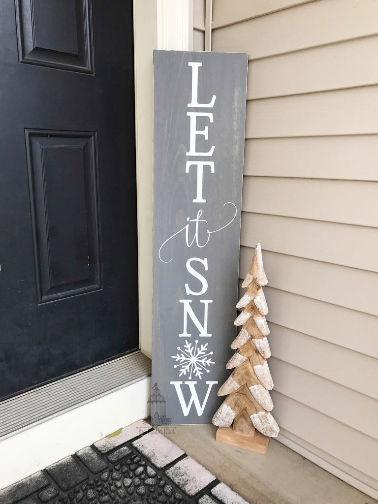 Let it Snow Porch Sign | Christmas Porch Sign | Christmas Sign | Porch Sign | Christmas Sign | Winter Porch Sign | Winter Decor