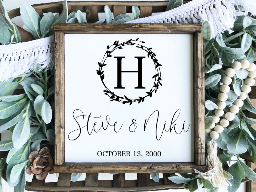 Wedding Welcome Sign | Wedding Entrance Sign | Wedding Name & Date Sign | Rustic Wedding | Wood Wedding Sign | Wooden Guest Book Sign TRN21