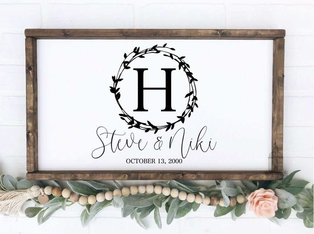 Wedding Welcome Sign | Wedding Entrance Sign | Wedding Name & Date Sign | Rustic Wedding | Wood Wedding Sign | Wooden Guest Book Sign TRN21