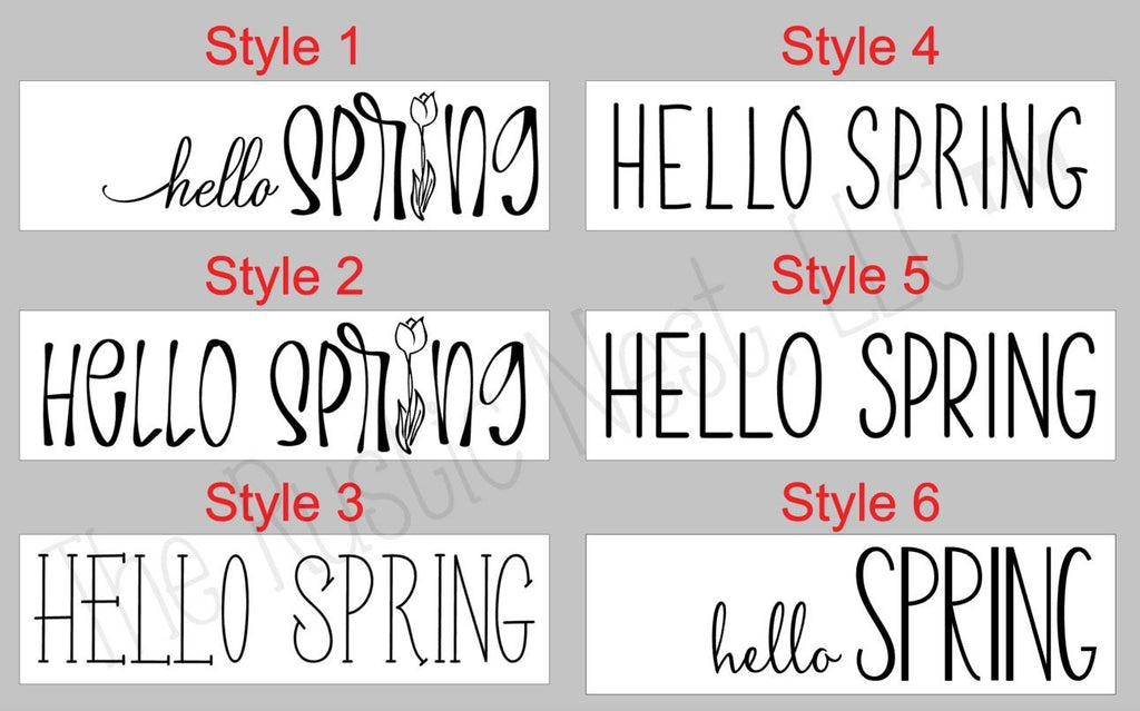 hello SPRING Wooden Sign | Hello Spring Sign | Spring Sign | Spring Decor | Easter Decor | Seasonal Sign (12" x 3.5")