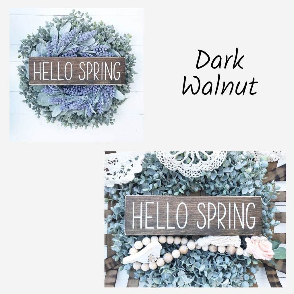 hello SPRING Wooden Sign | Hello Spring Sign | Spring Sign | Spring Decor | Easter Decor | Seasonal Sign (12" x 3.5")