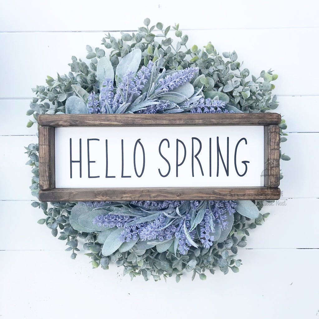 hello SPRING Wooden Sign | Hello Spring Sign | Spring Sign | Spring Decor | Easter Decor | Seasonal Sign