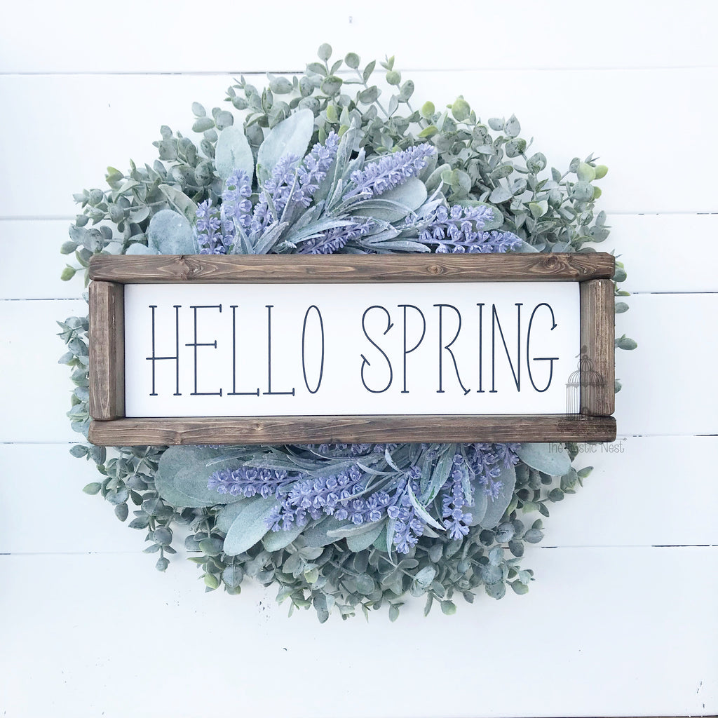 hello SPRING Wooden Sign | Hello Spring Sign | Spring Sign | Spring Decor | Easter Decor | Seasonal Sign