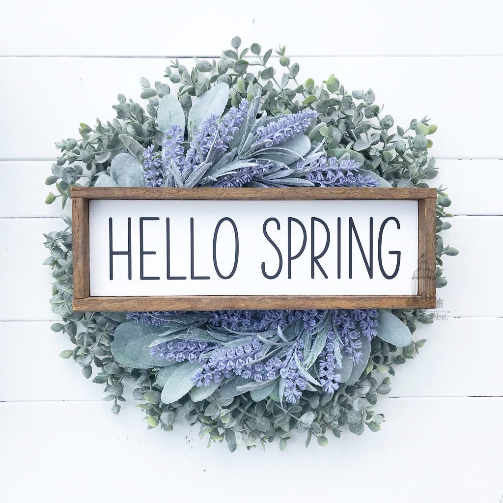 hello SPRING Wooden Sign | Hello Spring Sign | Spring Sign | Spring Decor | Easter Decor | Seasonal Sign