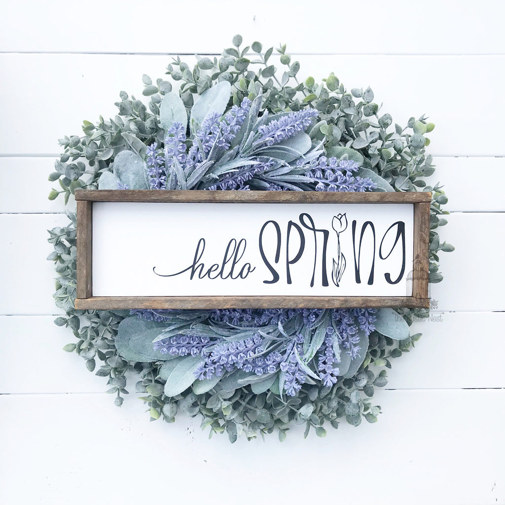 hello SPRING Wooden Sign | Hello Spring Sign | Spring Sign | Spring Decor | Easter Decor | Seasonal Sign