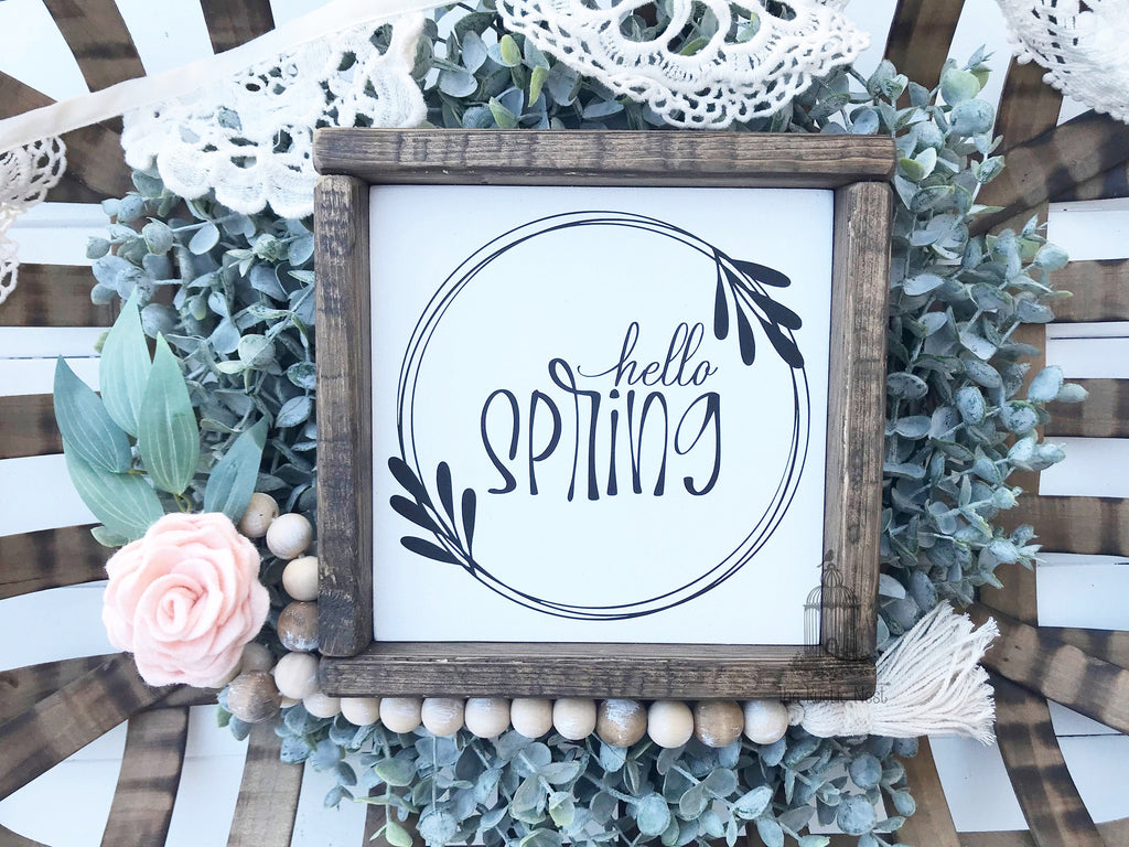 hello SPRING Wooden Sign | Hello Spring Sign | Spring Sign | Spring Decor | Easter Decor | Seasonal Sign