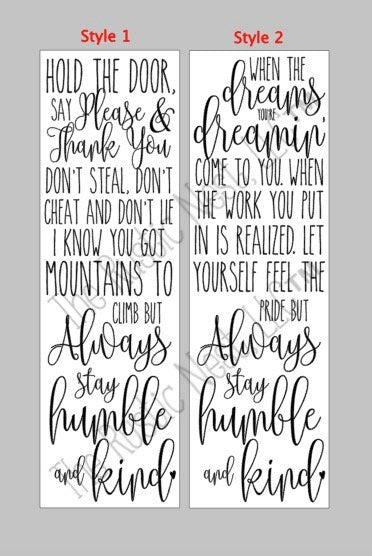 OFFICIALLY LICENSED Always Stay Humble and Kind Wooden sign | Song Lyric Sign | Inspirational Sign | Graduation Gift TRN10