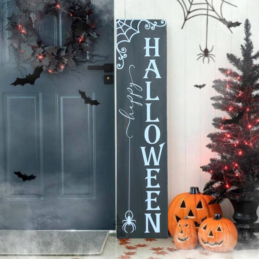 Happy Halloween Porch Sign | Wooden Halloween Sign | Wooden Porch Sign | Front Porch Sign | Halloween Decor | Trick or Treat Sign