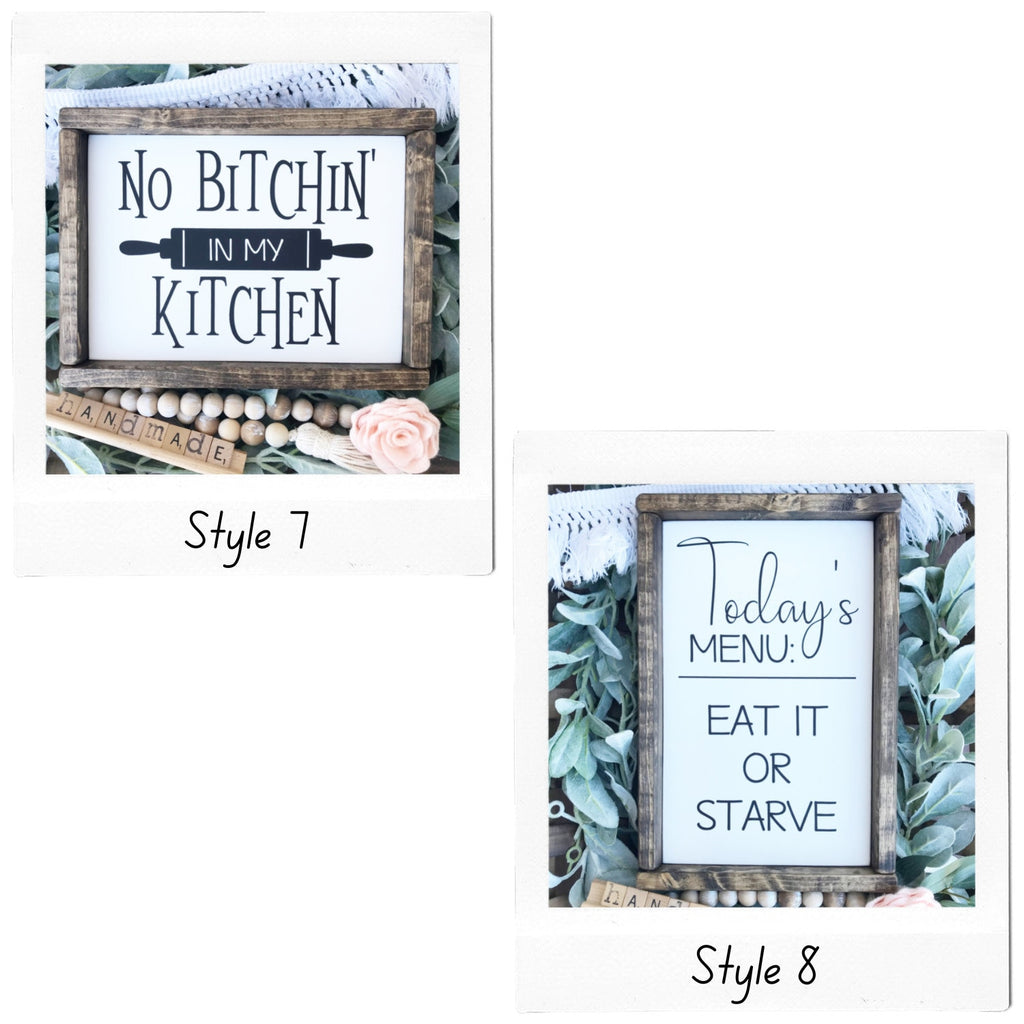 Funny Kitchen Signs | Funny Bar Signs | Funny Signs | LOL Signs | LOL Sign Collection | Kitchen Pun Signs | Funny Sign