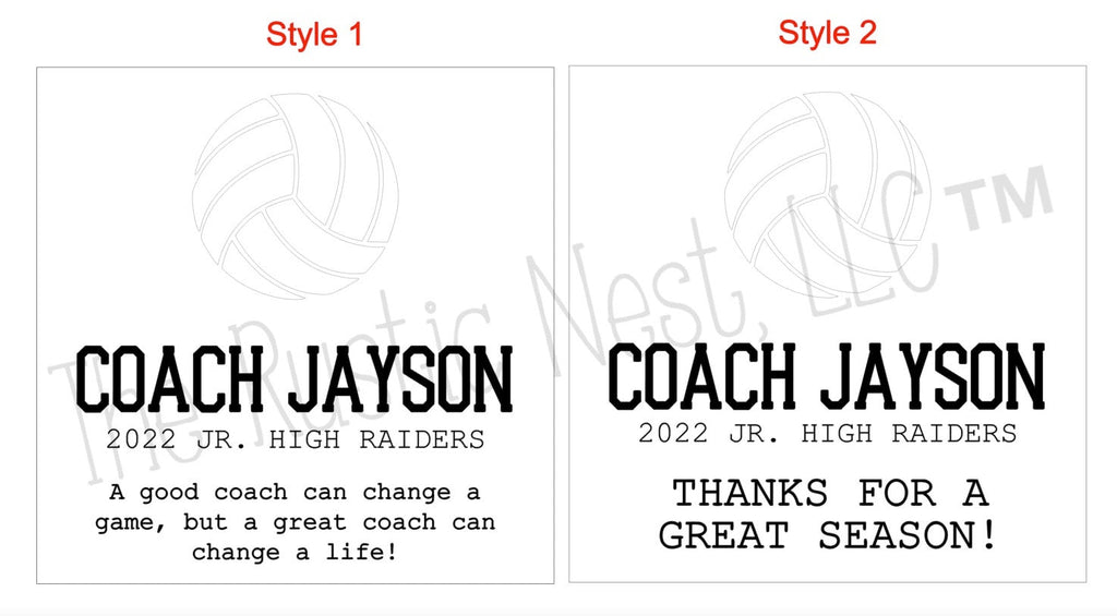 Volleyball Coach Gift | End of Season Coach Gift | Coach Gift | Coach Appreciation Gift | Coach Thank you Gift | Personalized Coach Gift