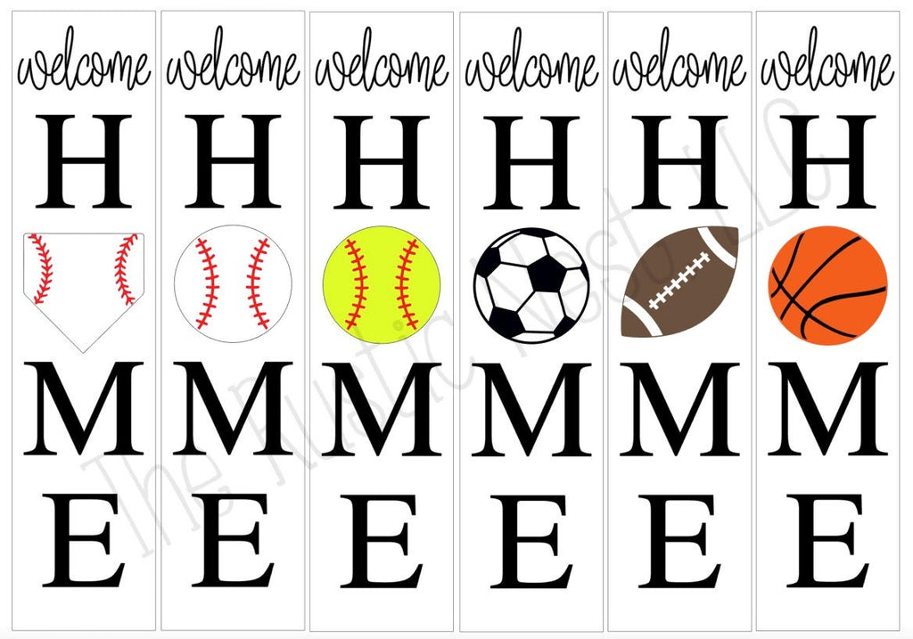 Welcome Home Porch Sign | Baseball Sign | Softball Sign | Football Sign | Home Base Sign | Sports Sign | Sports Lover Gift | Entryway Sign