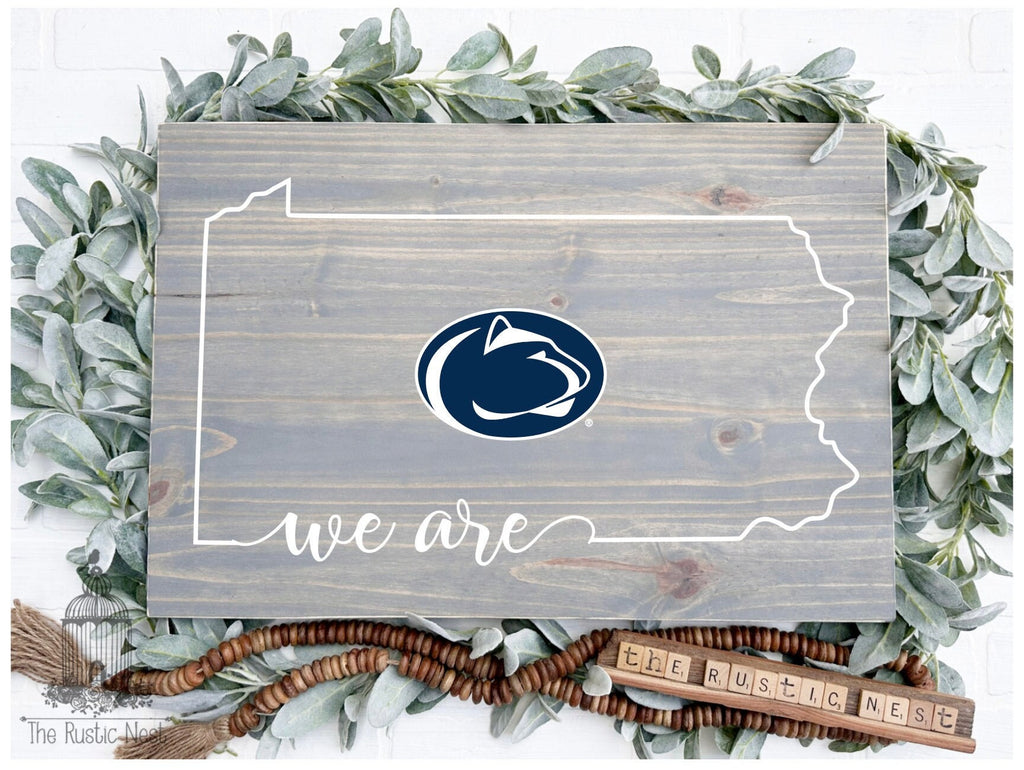 Penn State Sign | We Are Sign | Nittany Lions Sign | PSU | Pennsylvania Sign | WE ARE | Penn State Logo Sign | Penn State Nittany Lions