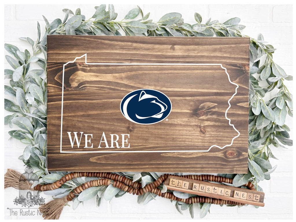 Penn State Sign | We Are Sign | Nittany Lions Sign | PSU | Pennsylvania Sign | WE ARE | Penn State Logo Sign | Penn State Nittany Lions