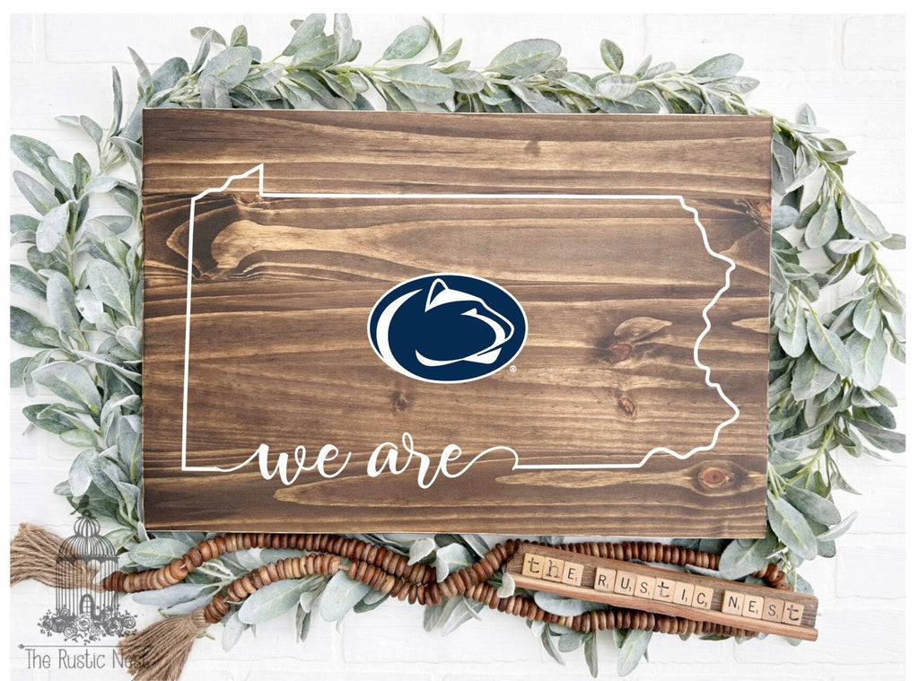 Penn State Sign | We Are Sign | Nittany Lions Sign | PSU | Pennsylvania Sign | WE ARE | Penn State Logo Sign | Penn State Nittany Lions