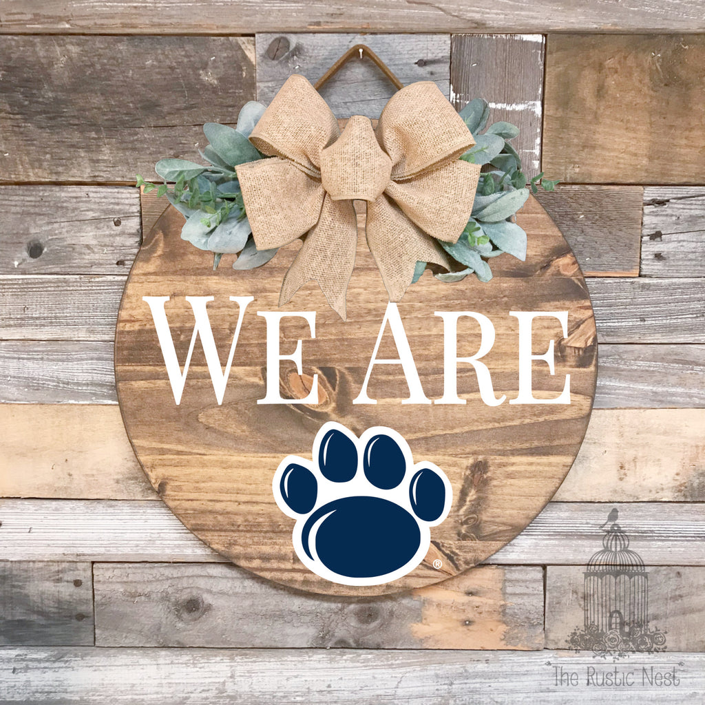 We Are Penn State Door Hanger | Penn State Sign | We Are Sign | Penn State Football | Nittany Lions Sign | PSU | Penn State Merch | WE ARE