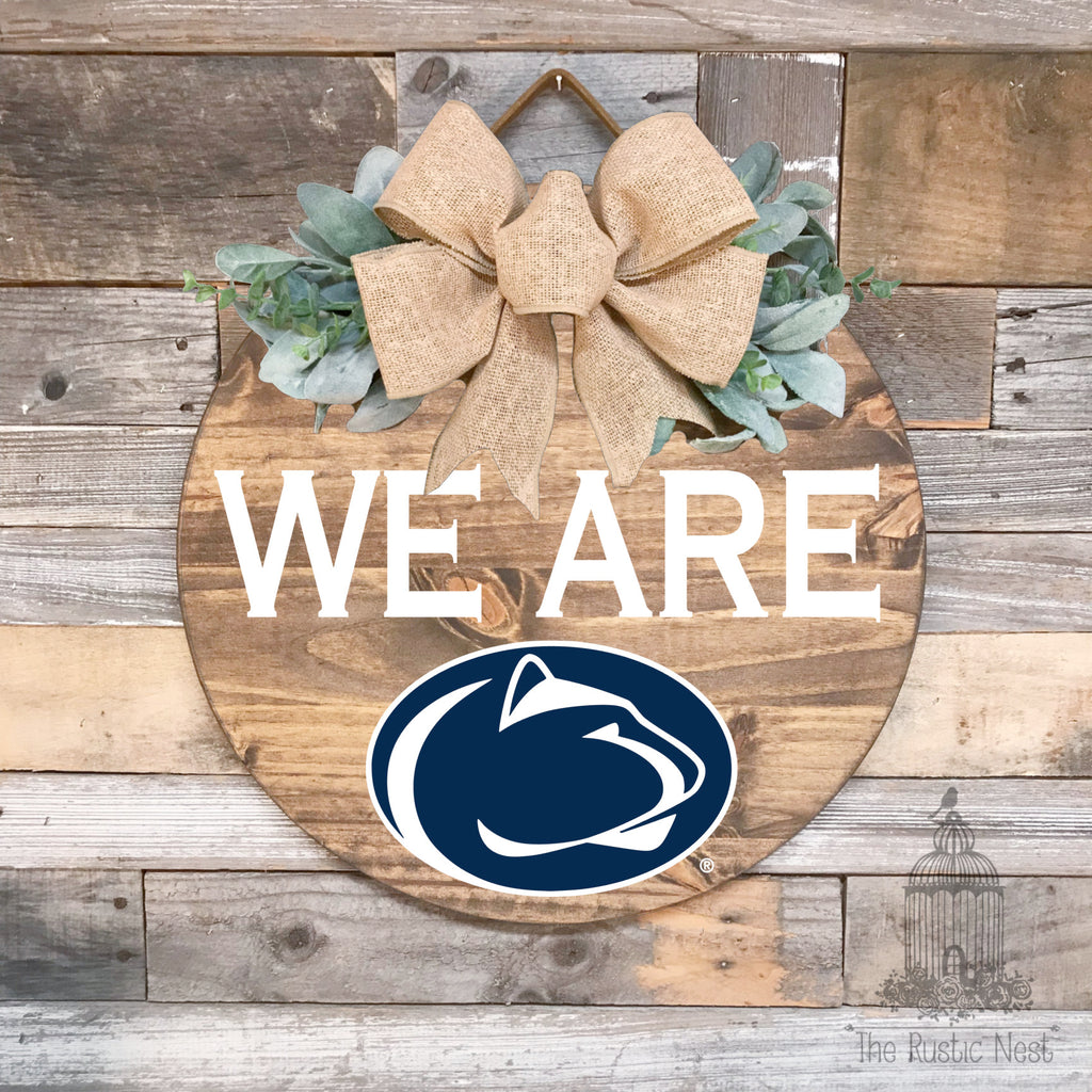 We Are Penn State Door Hanger | Penn State Sign | We Are Sign | Penn State Football | Nittany Lions Sign | PSU | Penn State Merch | WE ARE