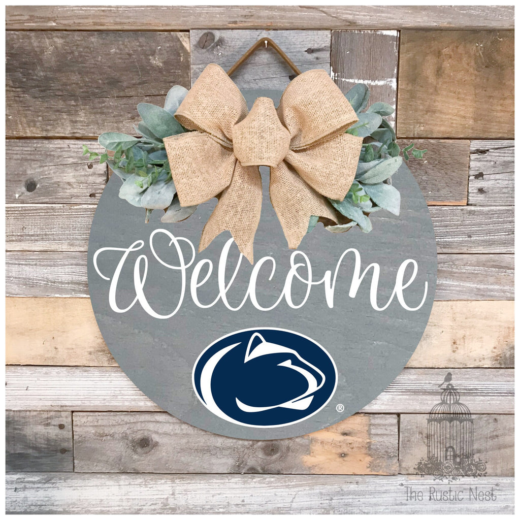 Welcome Penn State Door Hanger | Penn State Sign | We Are Sign | Penn State Football | Nittany Lions Sign | PSU | Penn State Merch | WE ARE