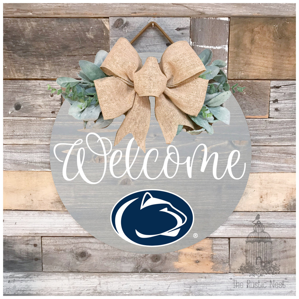 Welcome Penn State Door Hanger | Penn State Sign | We Are Sign | Penn State Football | Nittany Lions Sign | PSU | Penn State Merch | WE ARE