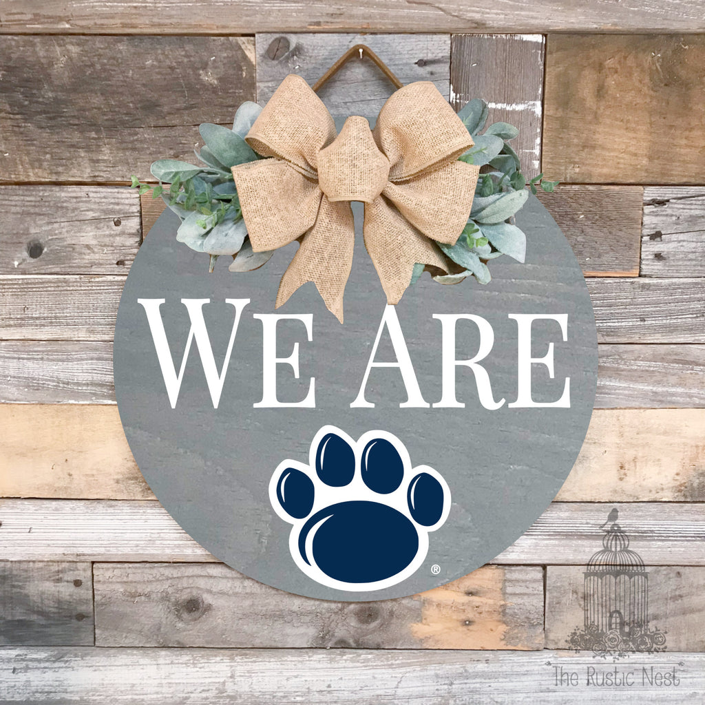 We Are Penn State Door Hanger | Penn State Sign | We Are Sign | Penn State Football | Nittany Lions Sign | PSU | Penn State Merch | WE ARE