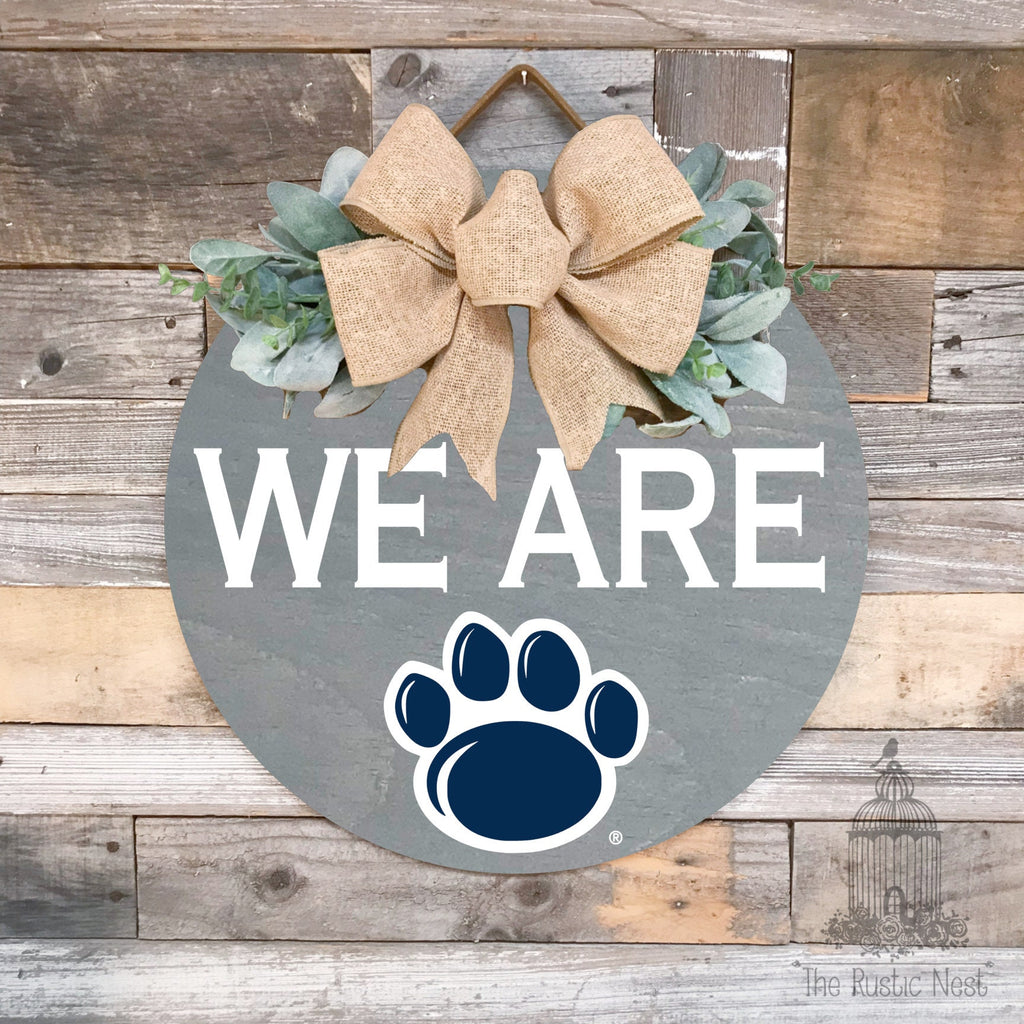 We Are Penn State Door Hanger | Penn State Sign | We Are Sign | Penn State Football | Nittany Lions Sign | PSU | Penn State Merch | WE ARE