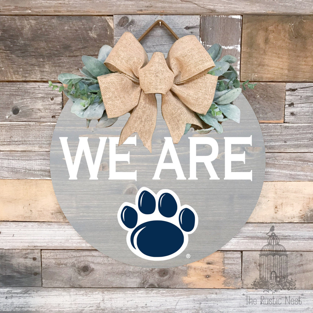 We Are Penn State Door Hanger | Penn State Sign | We Are Sign | Penn State Football | Nittany Lions Sign | PSU | Penn State Merch | WE ARE