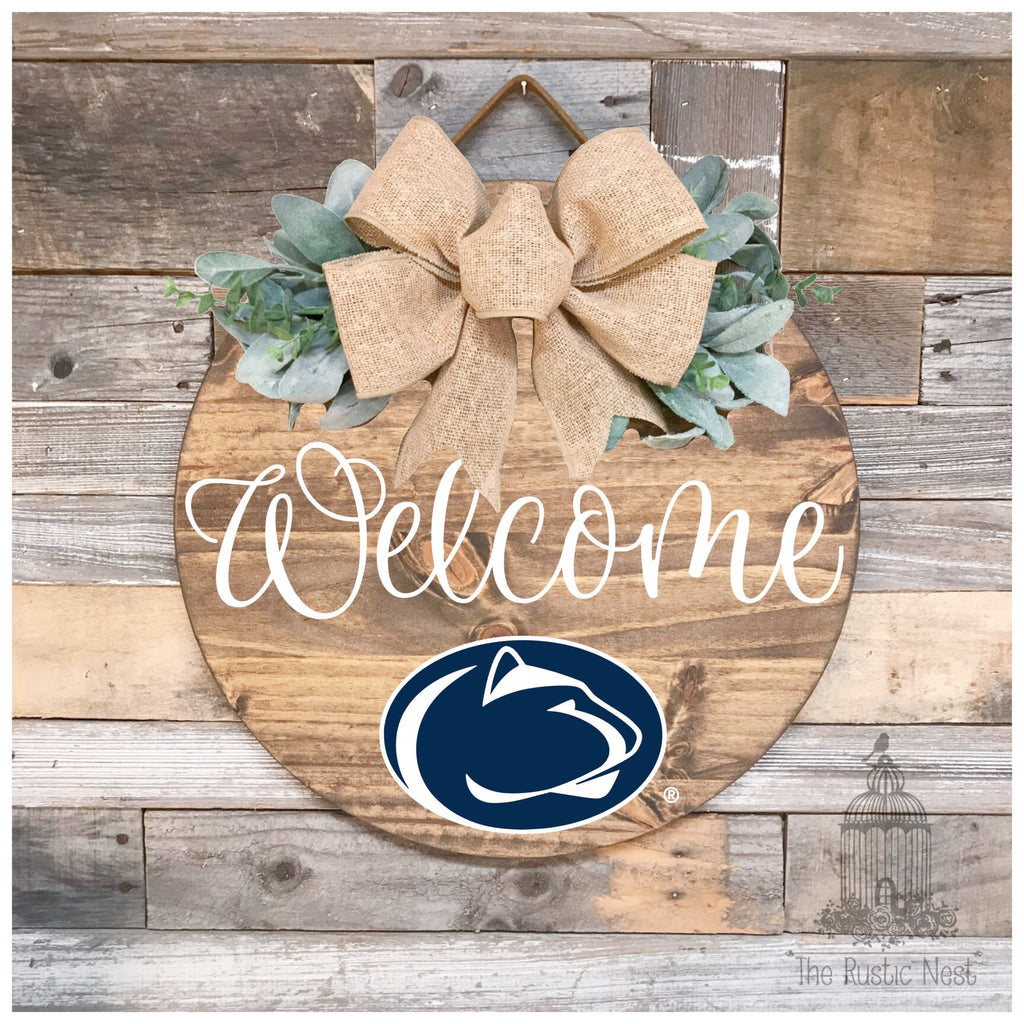 Welcome Penn State Door Hanger | Penn State Sign | We Are Sign | Penn State Football | Nittany Lions Sign | PSU | Penn State Merch | WE ARE