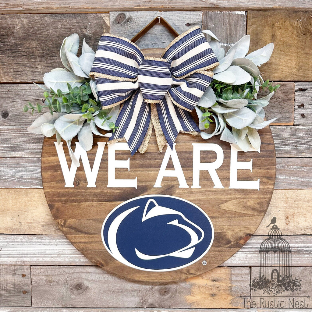 We Are Penn State Door Hanger | Penn State Sign | We Are Sign | Penn State Football | Nittany Lions Sign | PSU | Penn State Merch | WE ARE