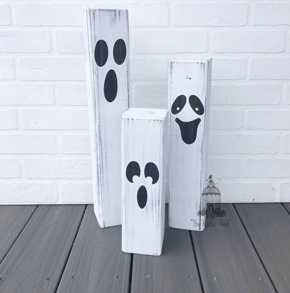 Halloween Porch Signs | Halloween Sign | Halloween Blocks | Halloween Decor | Trick or Treat | Wood Blocks | Porch Sign | Ghost Porch Blocks