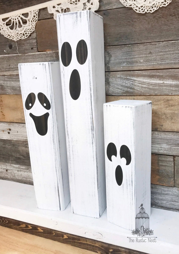 Halloween Porch Signs | Halloween Sign | Halloween Blocks | Halloween Decor | Trick or Treat | Wood Blocks | Porch Sign | Ghost Porch Blocks