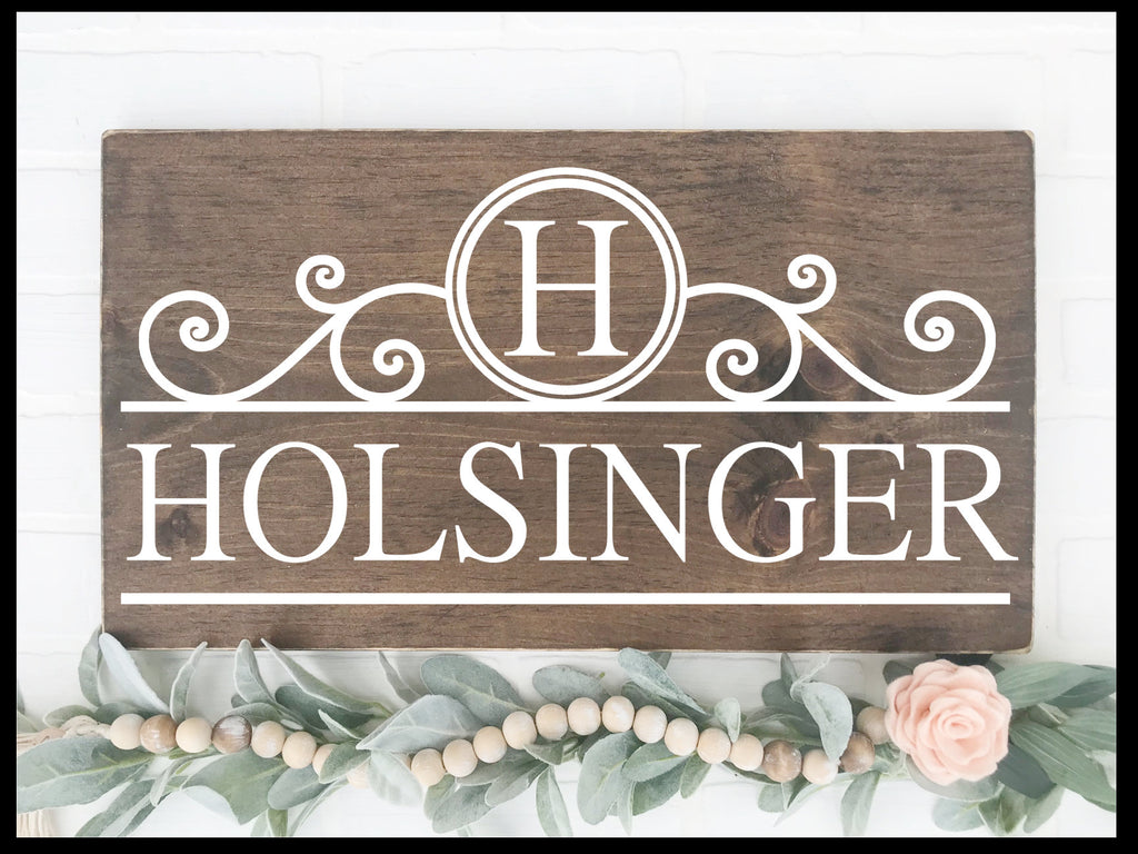 Personalized Monogram Last Name Sign | Family Name Sign | Couple Gift | Wedding Gift | Newlywed Gift | Bridal Shower Gift | Monogram Sign