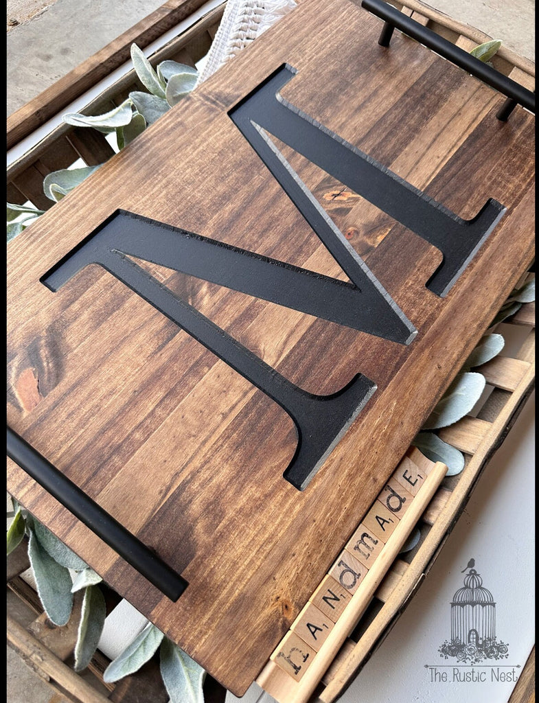 Serving Tray | Personalized Wood Serving Tray | Engraved Wood Serving Tray | Breakfast in Bed Tray | Personalized Tray | Wood Serving Tray