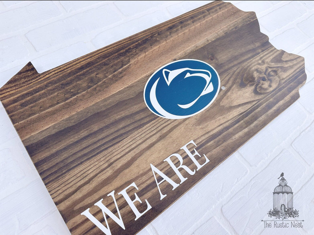 Pennsylvania Sign | Penn State Sign | We Are Sign | Nittany Lions Sign | PSU | WE ARE | Penn State Logo Sign | Penn State Nittany Lions