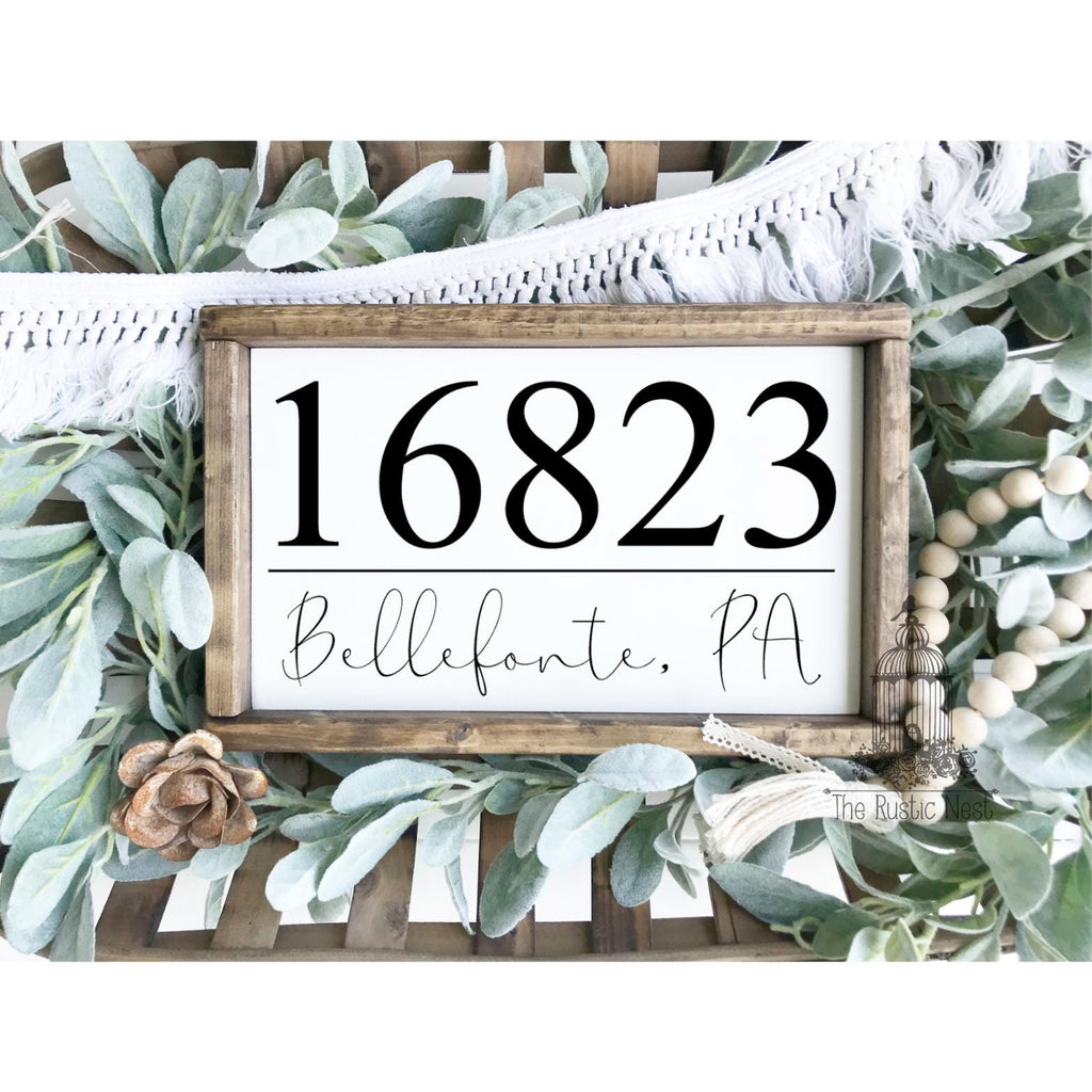 Zip Code Sign | Custom Zip Code Sign | City and State Sign| Hometown Gift | Personalized Location Sign | Custom Location Sign (13.5" x 8.5")