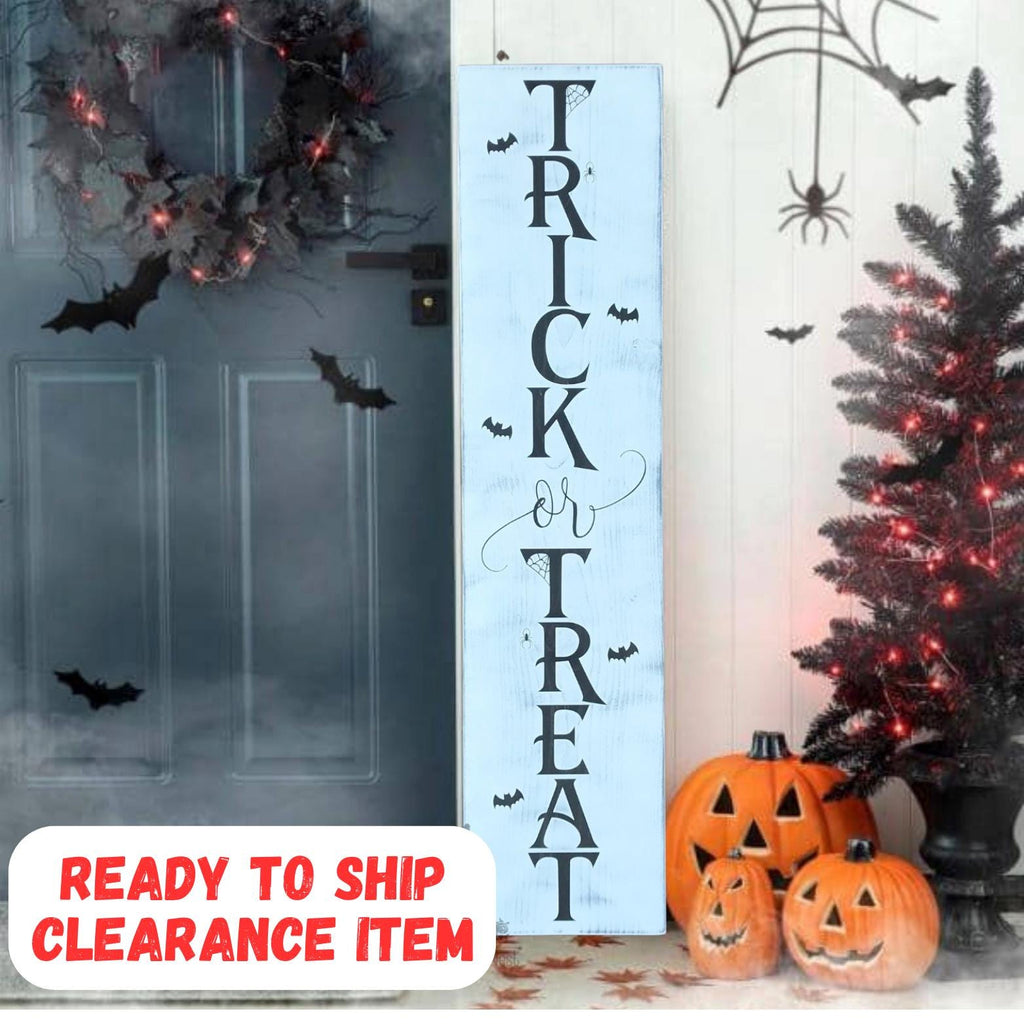 Trick or Treat Halloween Porch Sign | Wooden Halloween Sign | Wooden Porch Sign | Front Porch Sign | Halloween Decor | Trick or Treat Sign