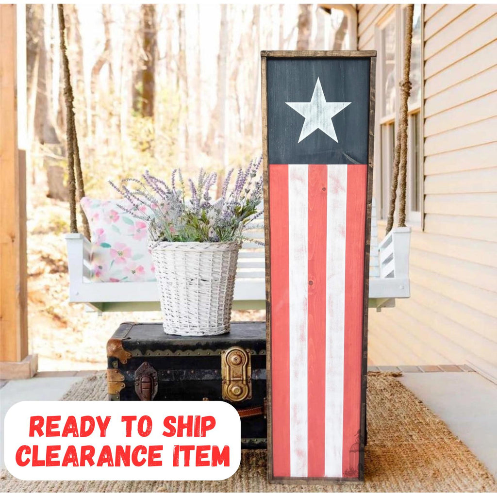 Patriotic Front Porch Sign | American Flag Sign | Wooden American Flag Sign | 4th of July Decor | Patriotic Sign | Porch Flag Sign