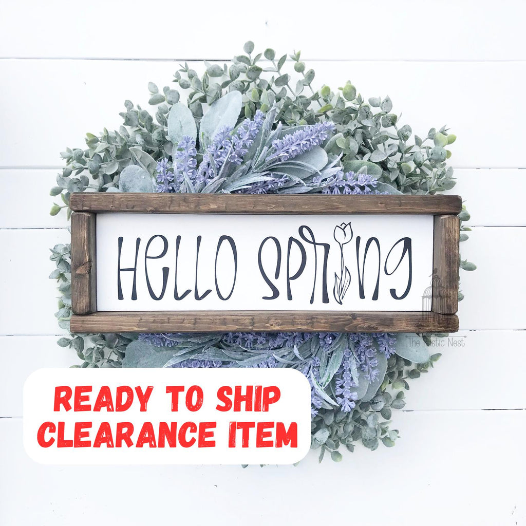 hello SPRING Wooden Sign | Hello Spring Sign | Spring Sign | Spring Decor | Easter Decor | Seasonal Sign