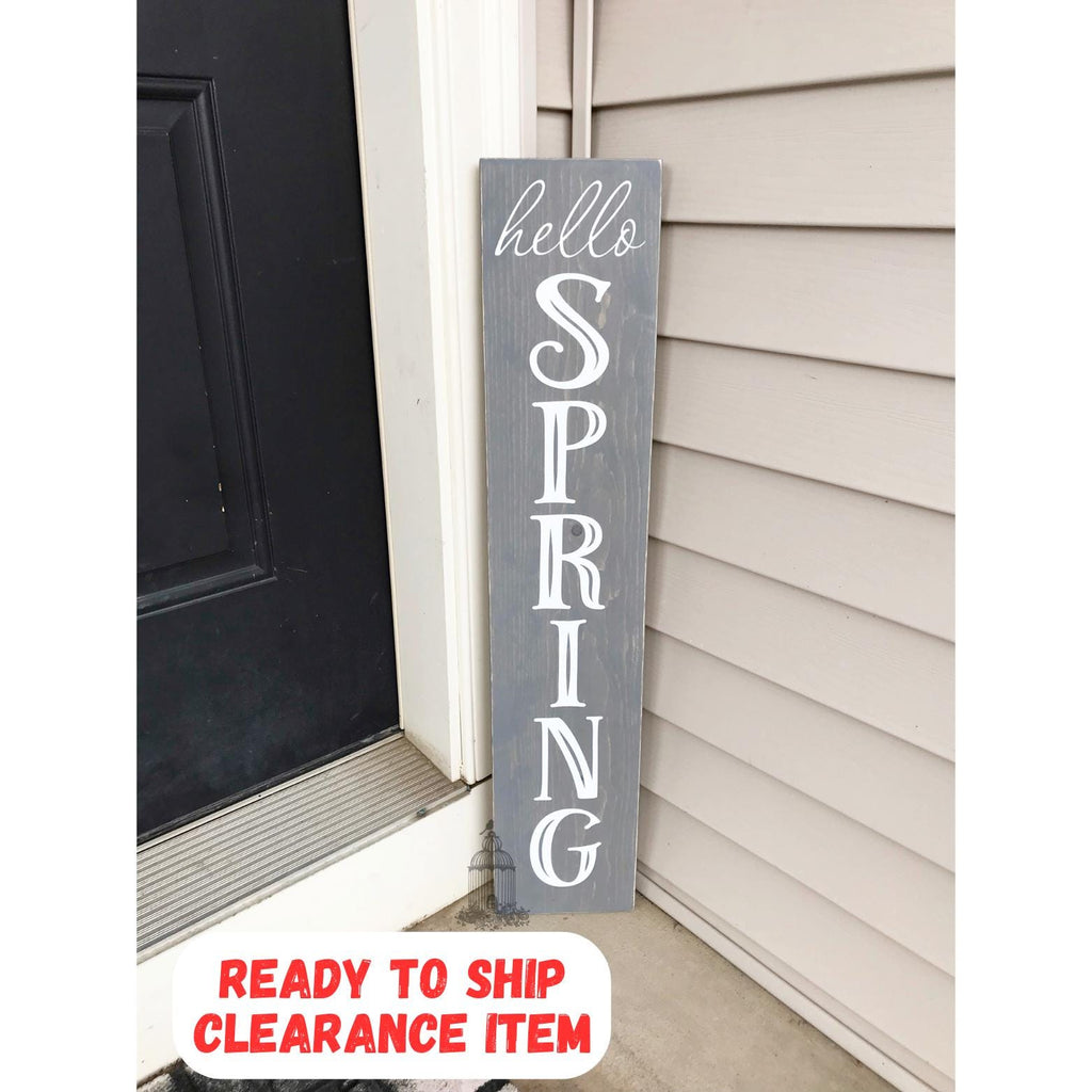 Hello Spring Porch Sign | Spring Porch Sign | Porch Sign | Porch Decor | Spring Sign | Spring Decor | Wooden Porch Sign