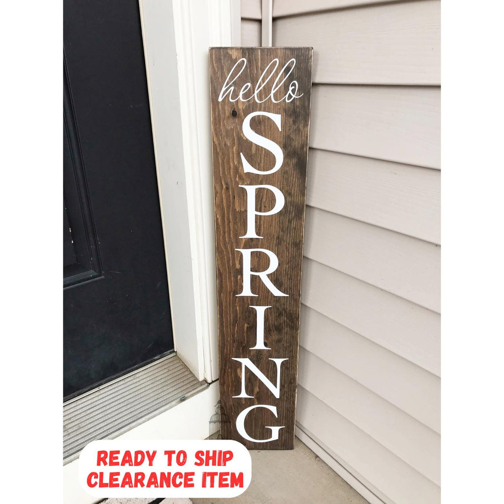 Hello Spring Porch Sign | Spring Porch Sign | Porch Sign | Porch Decor | Spring Sign | Spring Decor | Wooden Porch Sign