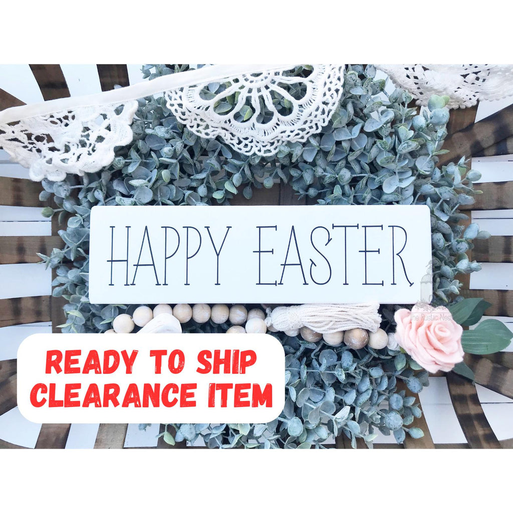 Happy Easter Sign | Easter Sign | Easter Decor | Spring Sign | Spring Decor | Seasonal Sign (12" x 3.5")