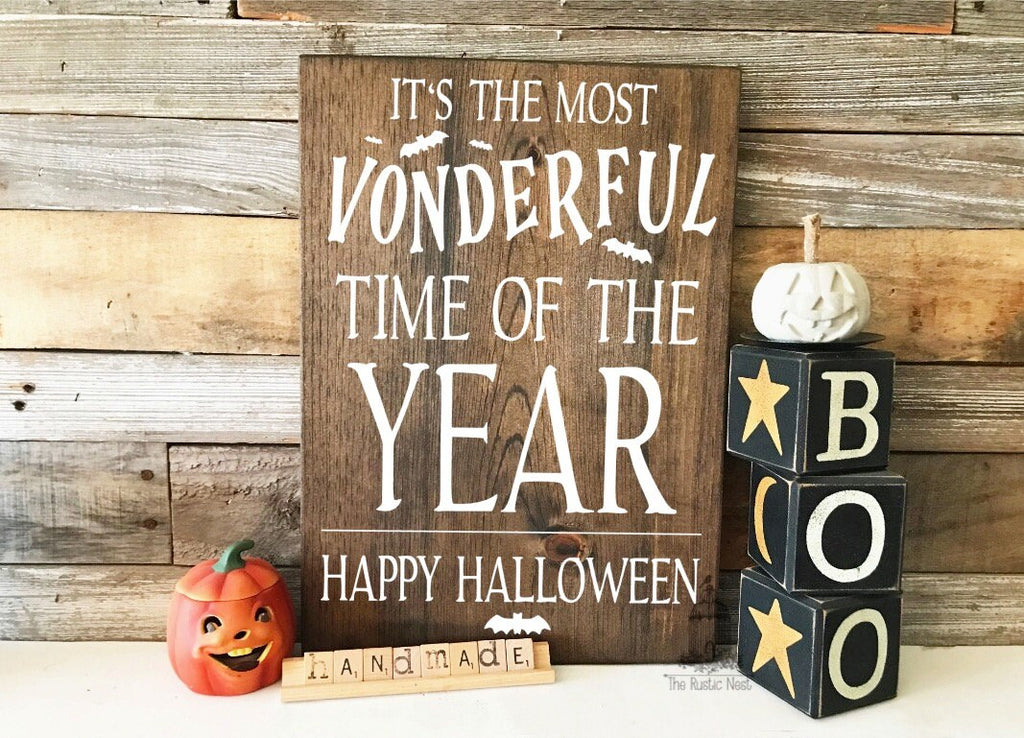 It's the most Vonderful time of the year | Halloween Sign | Halloween Decor | Happy Halloween Sign (16" x 11.25")
