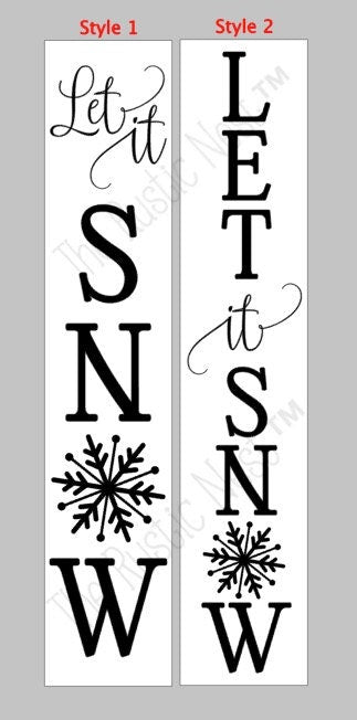Let it Snow Porch Sign | Christmas Porch Sign | Christmas Sign | Porch Sign | Christmas Sign | Winter Porch Sign | Winter Decor