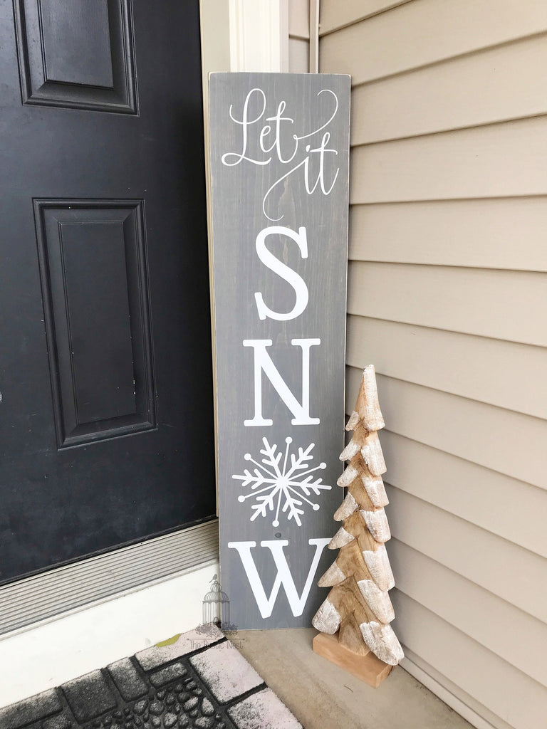 Let it Snow Porch Sign | Christmas Porch Sign | Christmas Sign | Porch Sign | Christmas Sign | Winter Porch Sign | Winter Decor