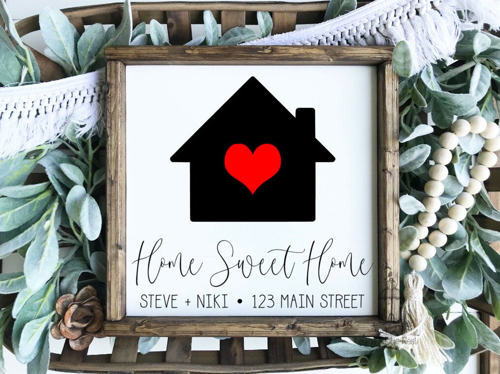 Our First Home Sign | First Home Gift | New Home Gift | Realtor Closing Gift | Closing Gift | Housewarming Gift | Home Sweet Home