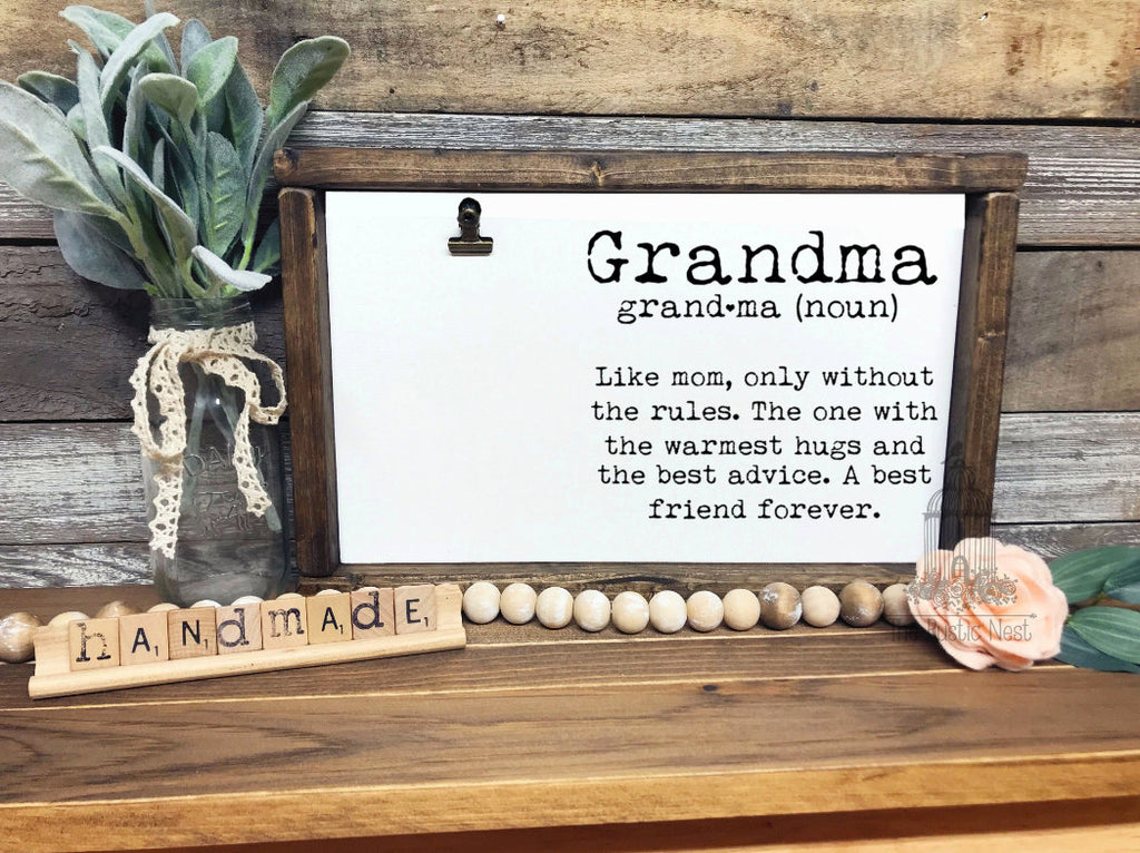 Grandma Definition Sign | Nana Definition Sign | Grandma Gift | Nana Gift | Grandparents Day Gift Idea | Grandparents Gift | Mothers Day